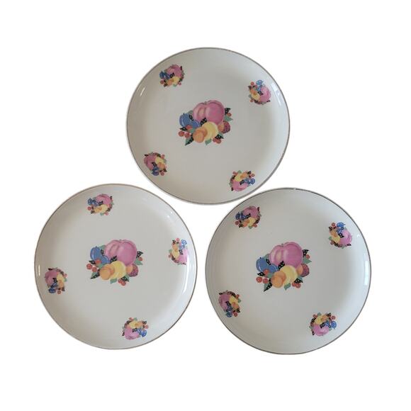 Vintage 30s Country Gentleman by Cavitt Shaw WS George Salad Plates Set of 3 - Picture 1 of 9
